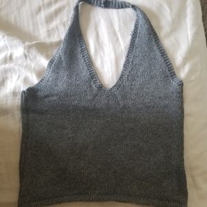 Knit v neck halter